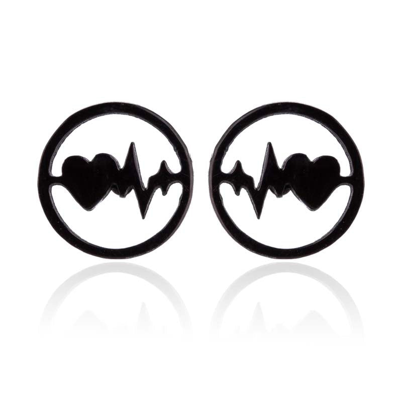 Kreative EKG-Ohrstecker