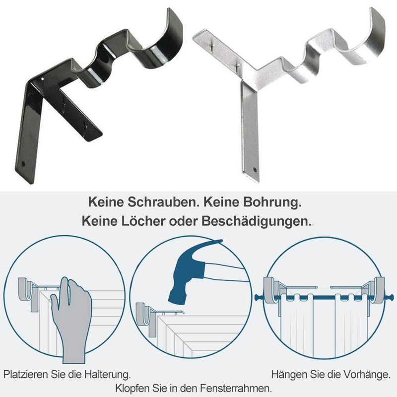 Universal Vorhangstangen Halterungen (2 Stück)