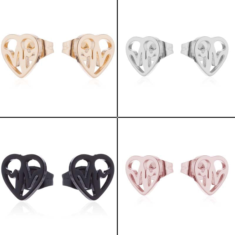 Kreative EKG-Ohrstecker