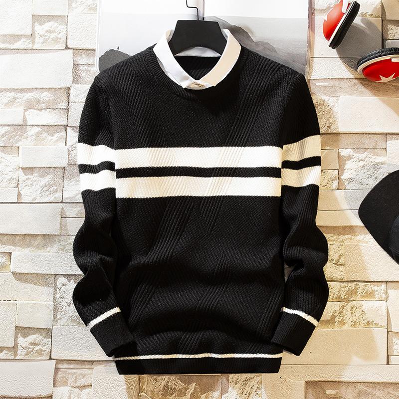Lässiger Pullover mit Hemdkragen für Männer