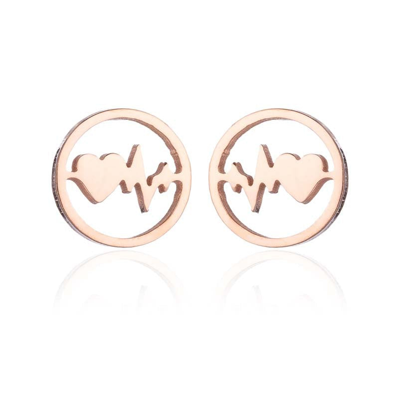 Kreative EKG-Ohrstecker