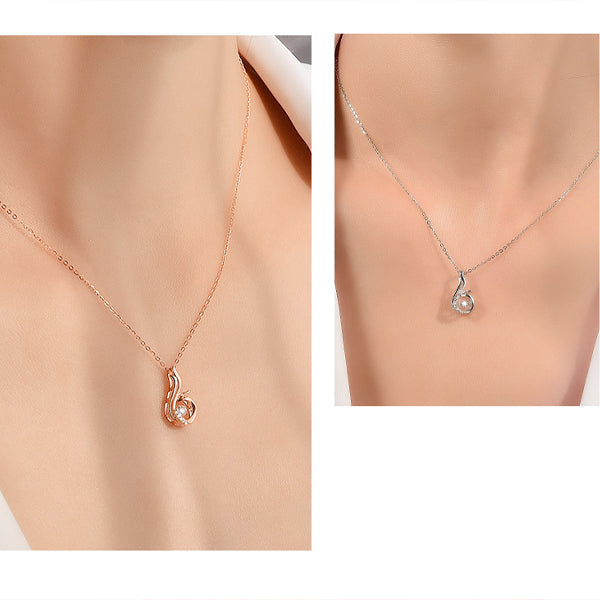 S925 Phönix-Tanz-Halskette